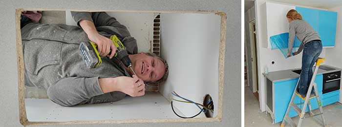 Monteren van de keuken