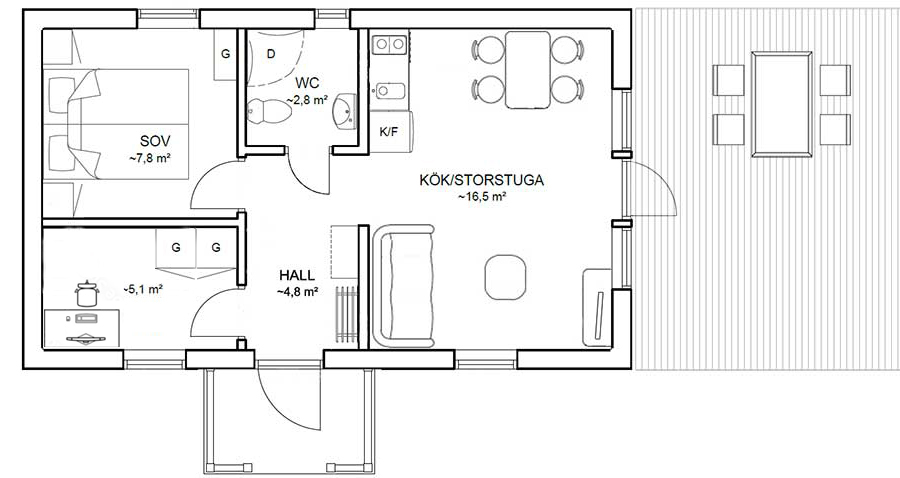 Indeling vakantiehuis